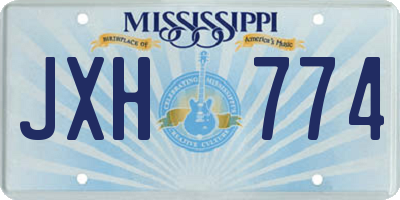 MS license plate JXH774