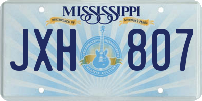 MS license plate JXH807