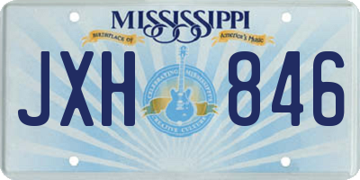 MS license plate JXH846