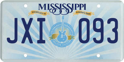MS license plate JXI093