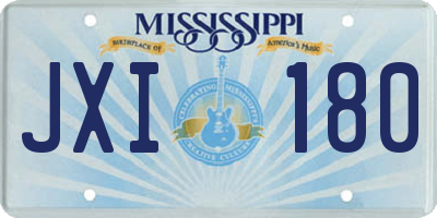 MS license plate JXI180