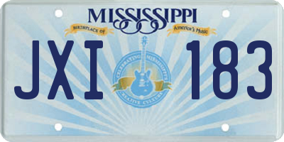 MS license plate JXI183