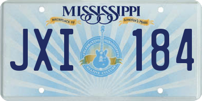 MS license plate JXI184