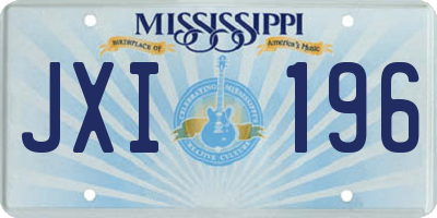 MS license plate JXI196