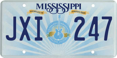 MS license plate JXI247