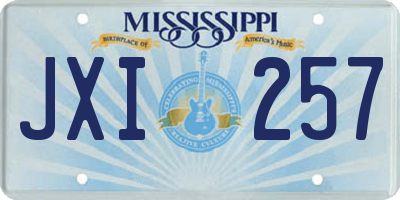 MS license plate JXI257