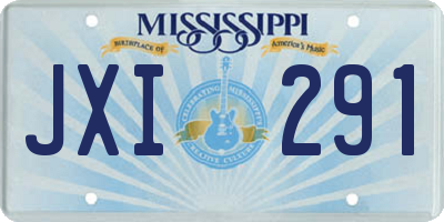 MS license plate JXI291