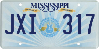 MS license plate JXI317