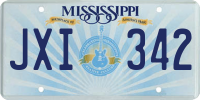 MS license plate JXI342