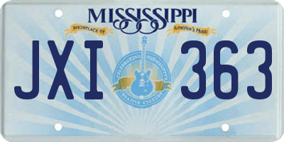 MS license plate JXI363