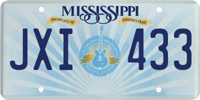 MS license plate JXI433