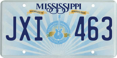 MS license plate JXI463