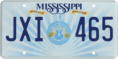 MS license plate JXI465