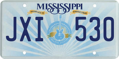 MS license plate JXI530