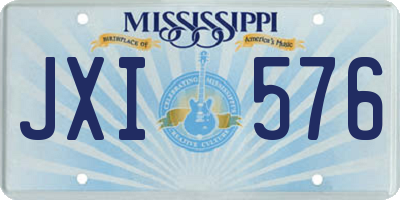 MS license plate JXI576