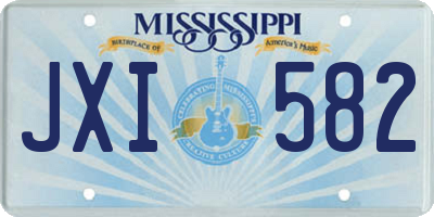 MS license plate JXI582