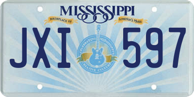 MS license plate JXI597