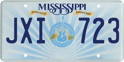 MS license plate JXI723