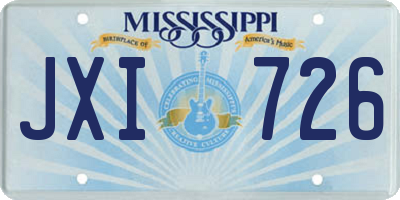 MS license plate JXI726