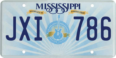 MS license plate JXI786