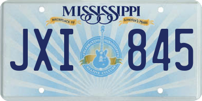 MS license plate JXI845