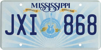MS license plate JXI868
