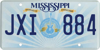 MS license plate JXI884