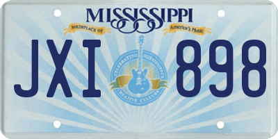 MS license plate JXI898