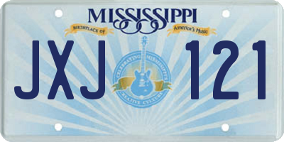 MS license plate JXJ121
