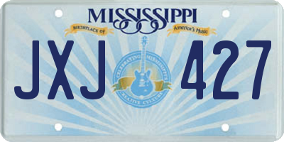 MS license plate JXJ427