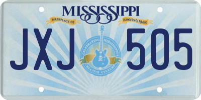 MS license plate JXJ505