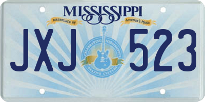 MS license plate JXJ523