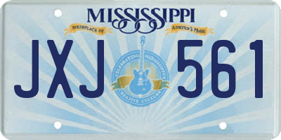 MS license plate JXJ561