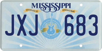 MS license plate JXJ683