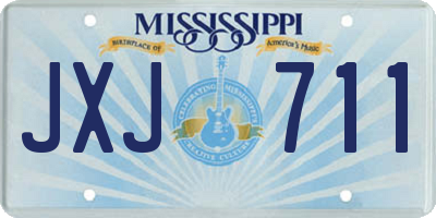 MS license plate JXJ711