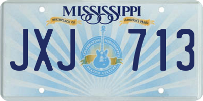 MS license plate JXJ713