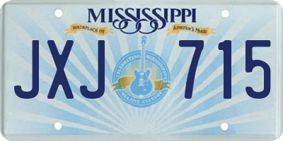 MS license plate JXJ715