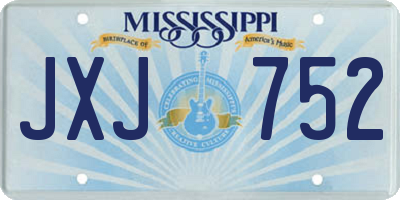 MS license plate JXJ752
