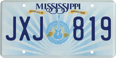 MS license plate JXJ819