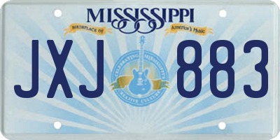 MS license plate JXJ883