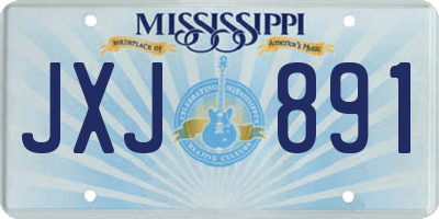 MS license plate JXJ891