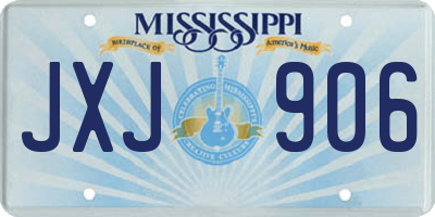 MS license plate JXJ906