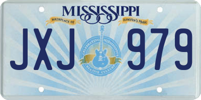 MS license plate JXJ979