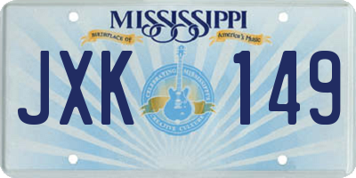 MS license plate JXK149