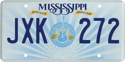 MS license plate JXK272