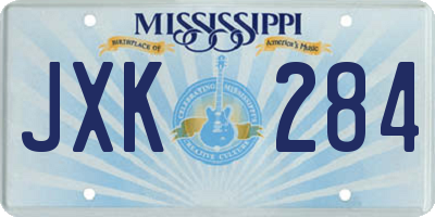 MS license plate JXK284