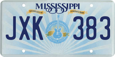 MS license plate JXK383