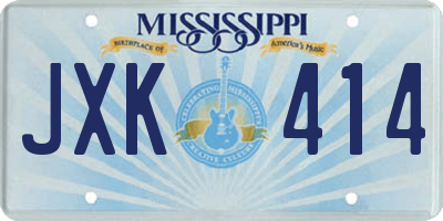 MS license plate JXK414