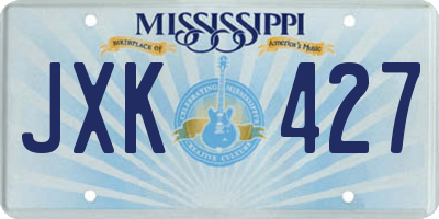 MS license plate JXK427