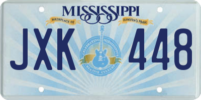 MS license plate JXK448
